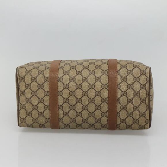 GUCCI GG Supreme Web Sherry Line Boston Bag Pvc Beige Gold - Picture 9 of 16